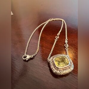 SeidenGang Sterling Silver Faceted Citrine necklace